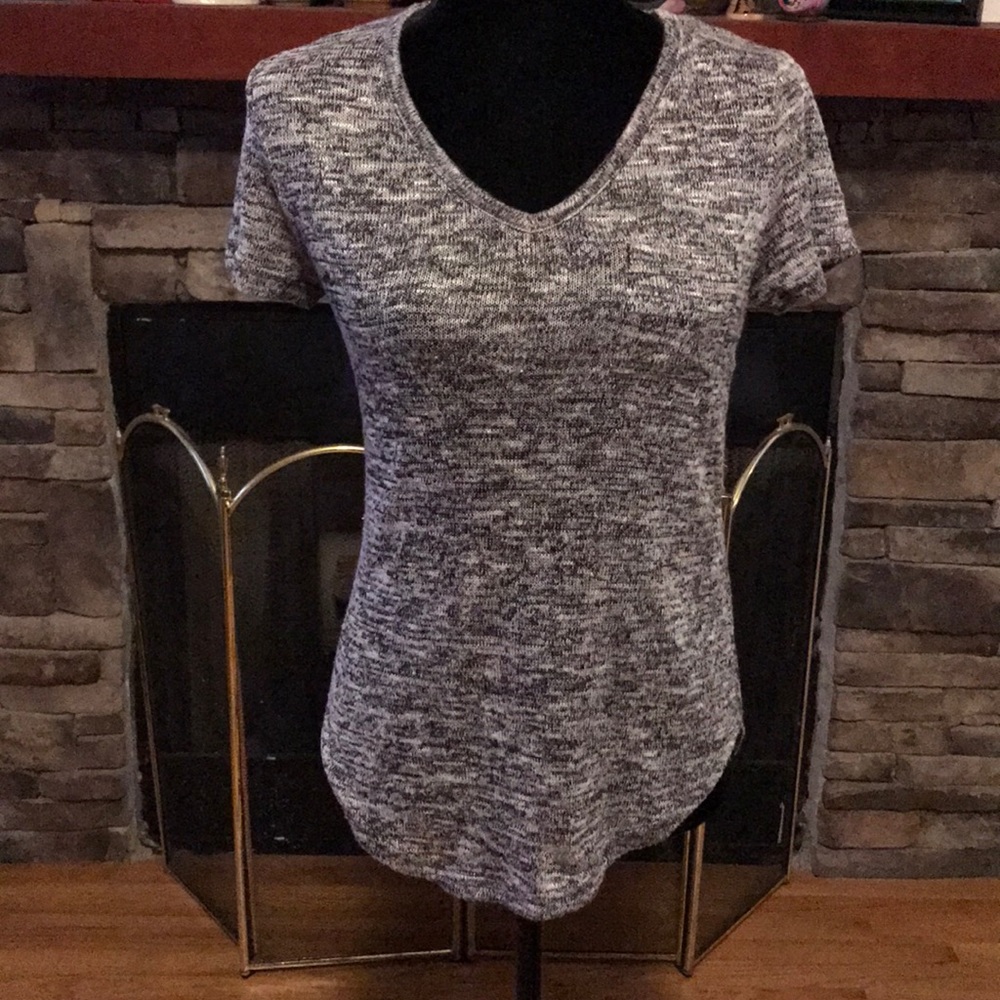 Cute knit short sleeve top